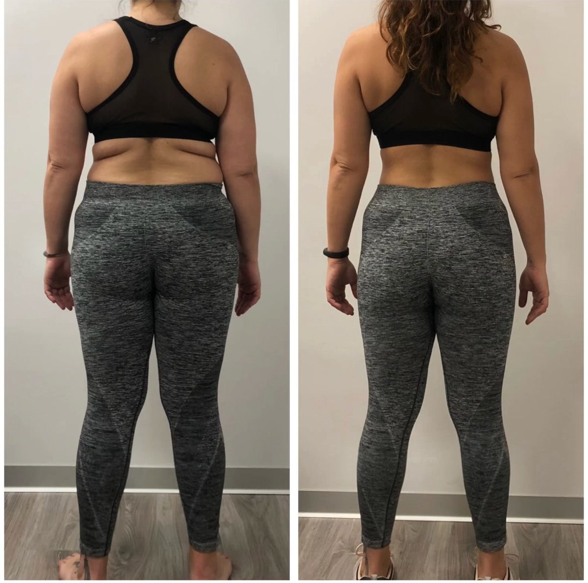 Client before and after training with EMS
