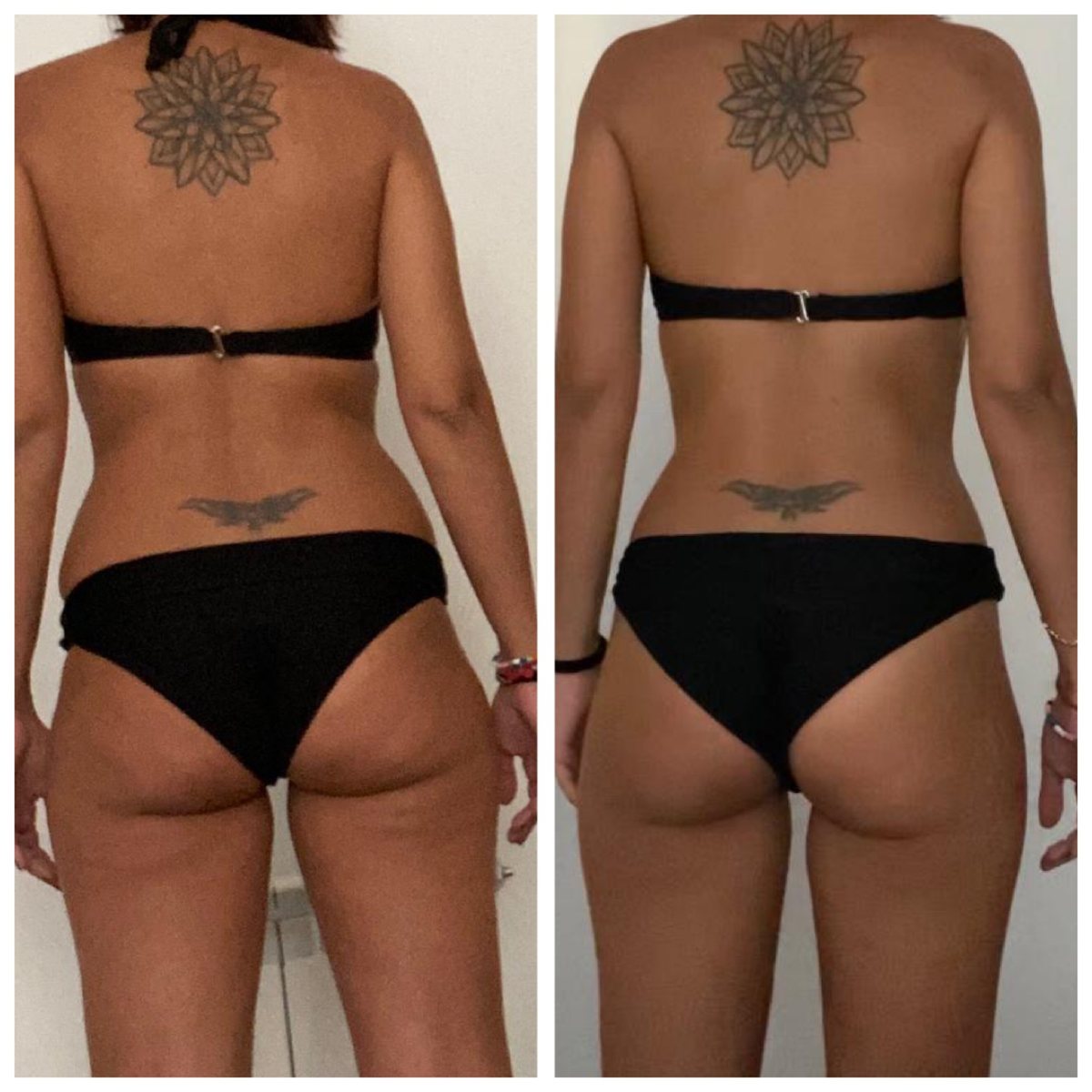 Client before and after training with EMS